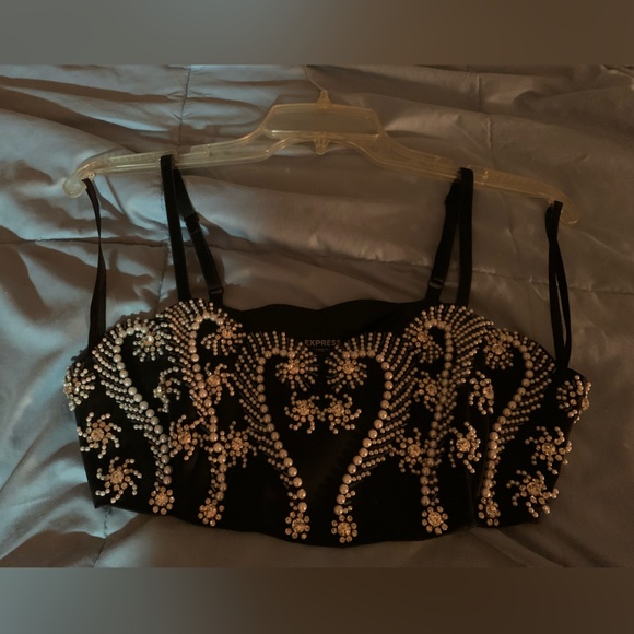 VINTAGE Express crop bustier size 1/2 - Picture 10 of 14